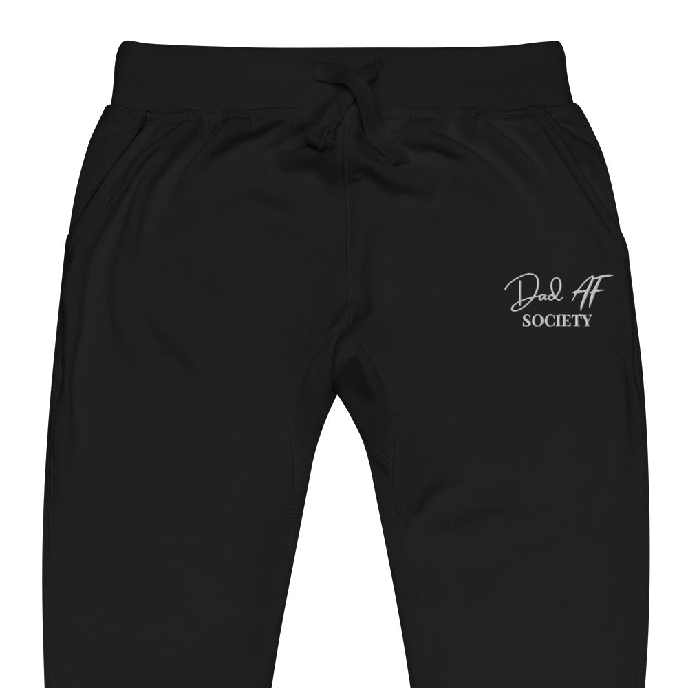 Dad AF Society  Fleece Joggers (Black) image 2