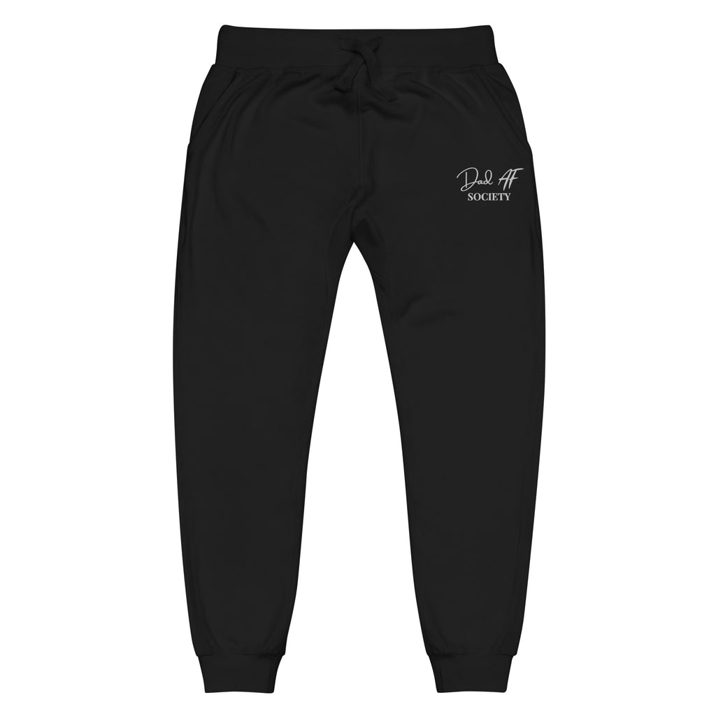 Dad AF Society  Fleece Joggers (Black) image 3
