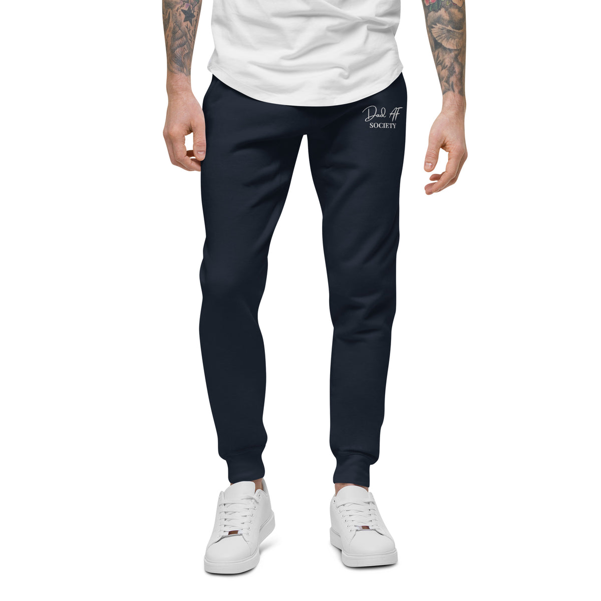 Dad AF Society  Fleece Joggers (Navy) image 0