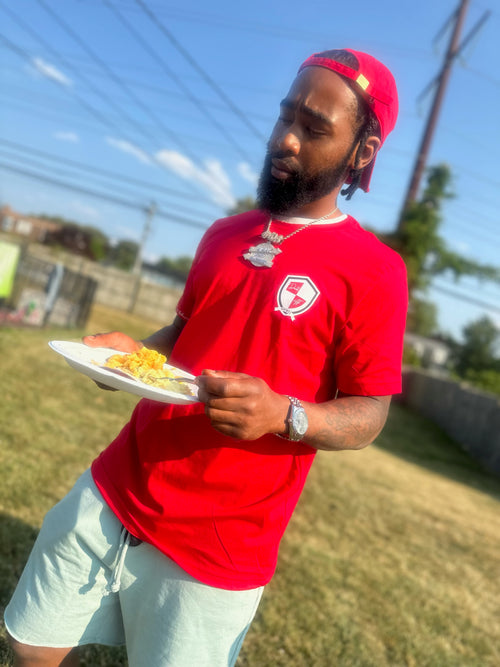 "Badge of Honor" Crew Neck (Red) image 3