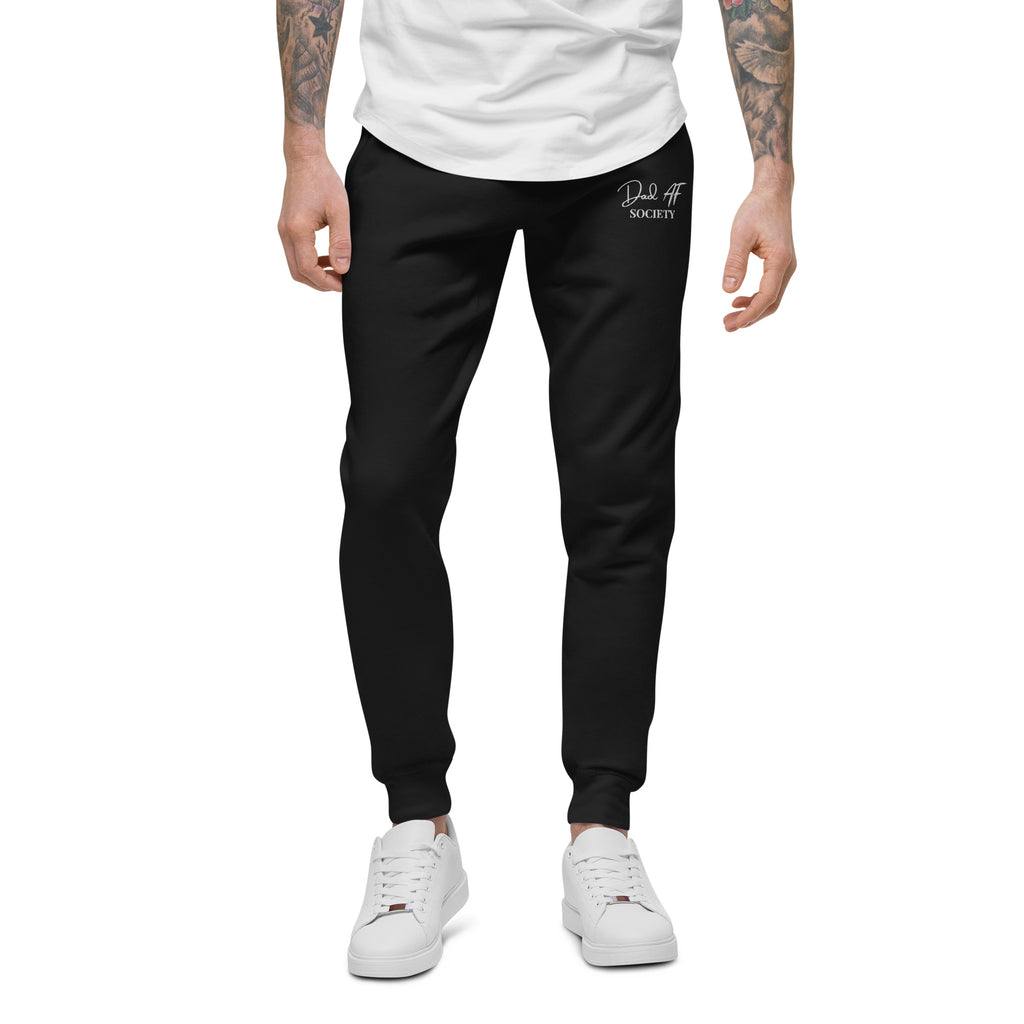 Dad AF Society  Fleece Joggers (Black) image 0